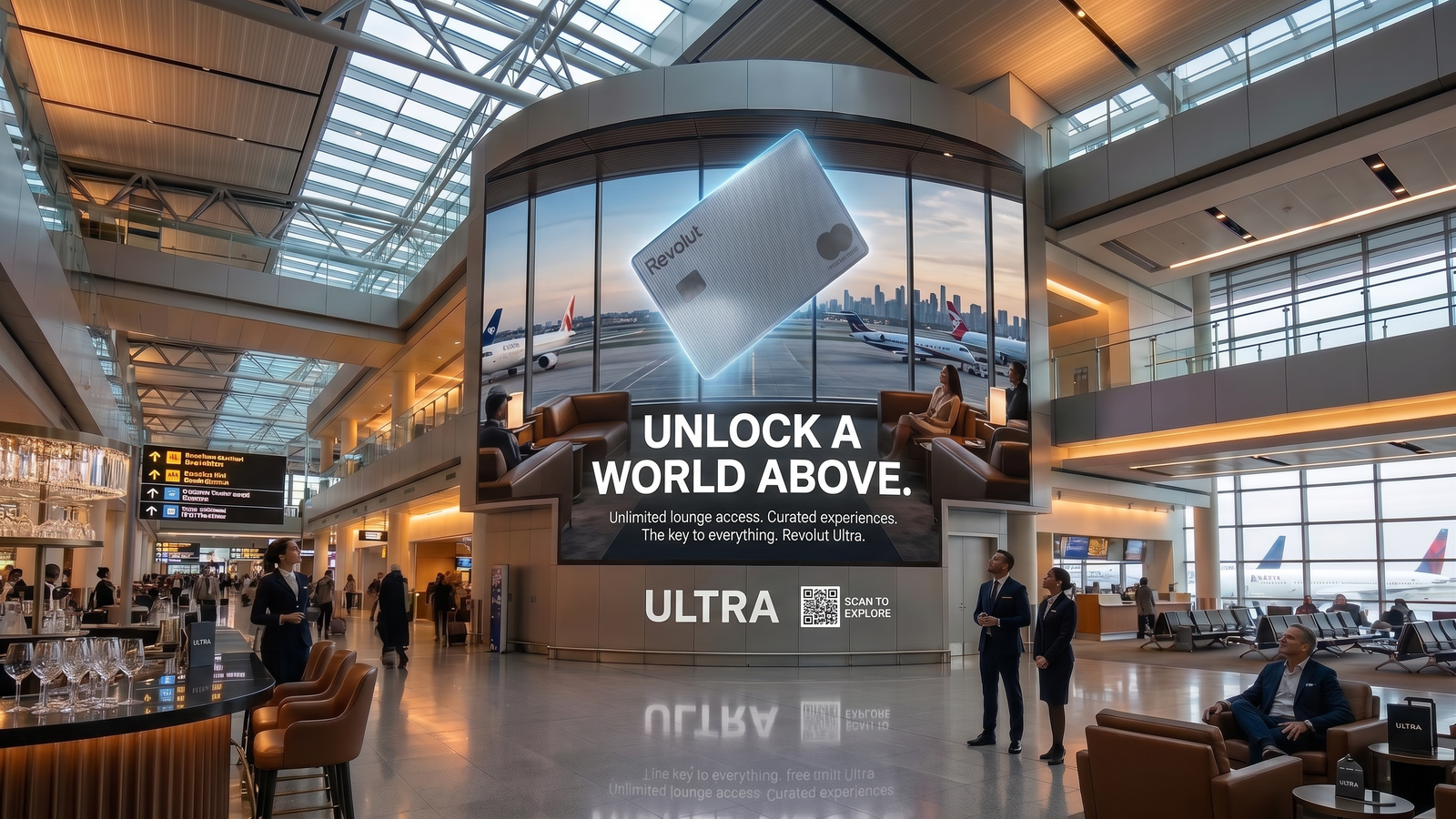 Revolut Ultra in airport lounge